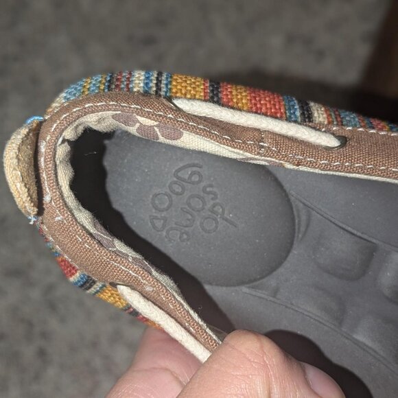 Freewaters Women's Striped Boho Flats- Multi Color, Size 7 - Picture 2 of 4